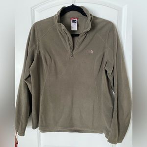 North Face Women’s quarter zip fleece -size Large